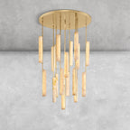 Milano Alabaster Round Chandelier 24'' 40'' 56''