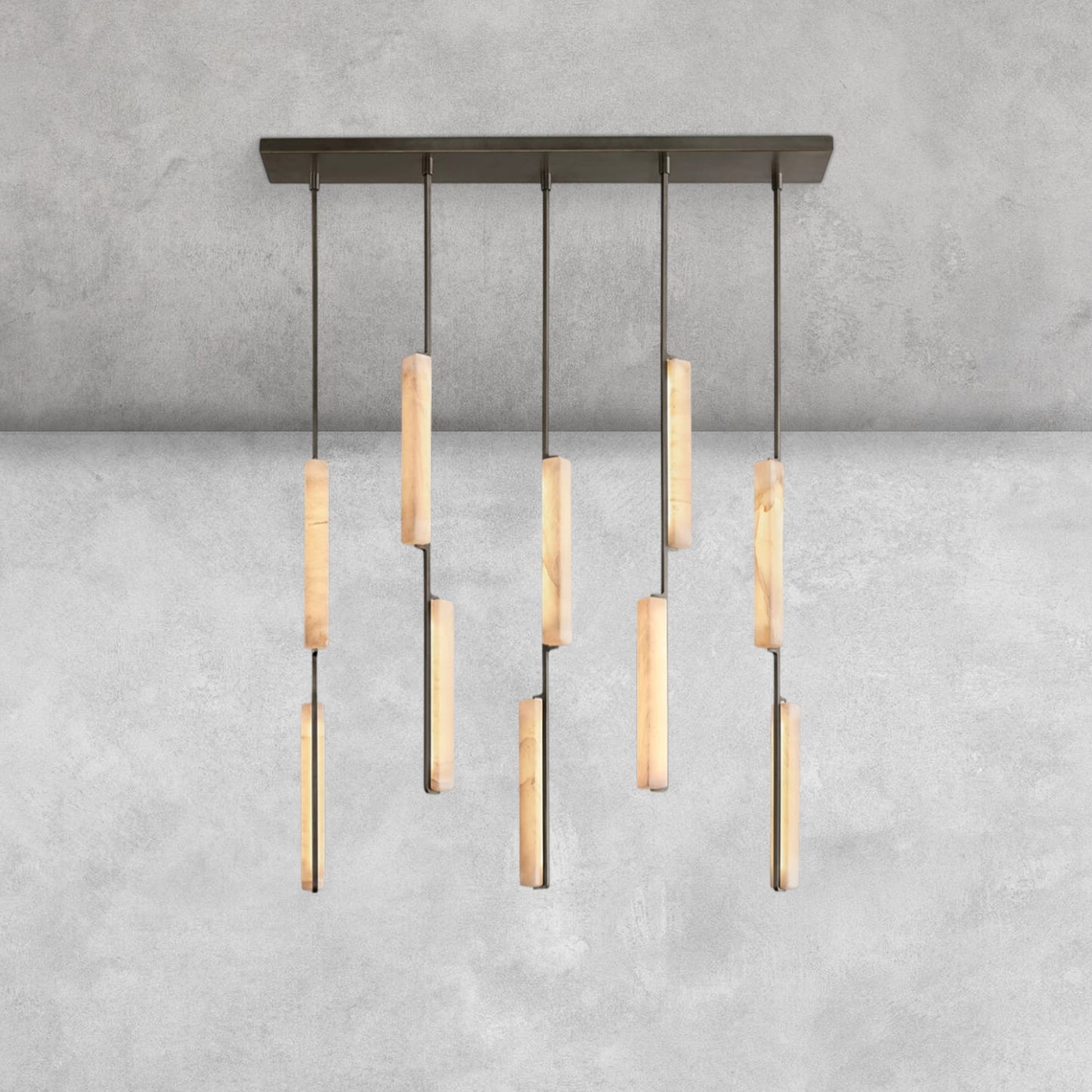Milano Alabaster Linear Chandelier 54''
