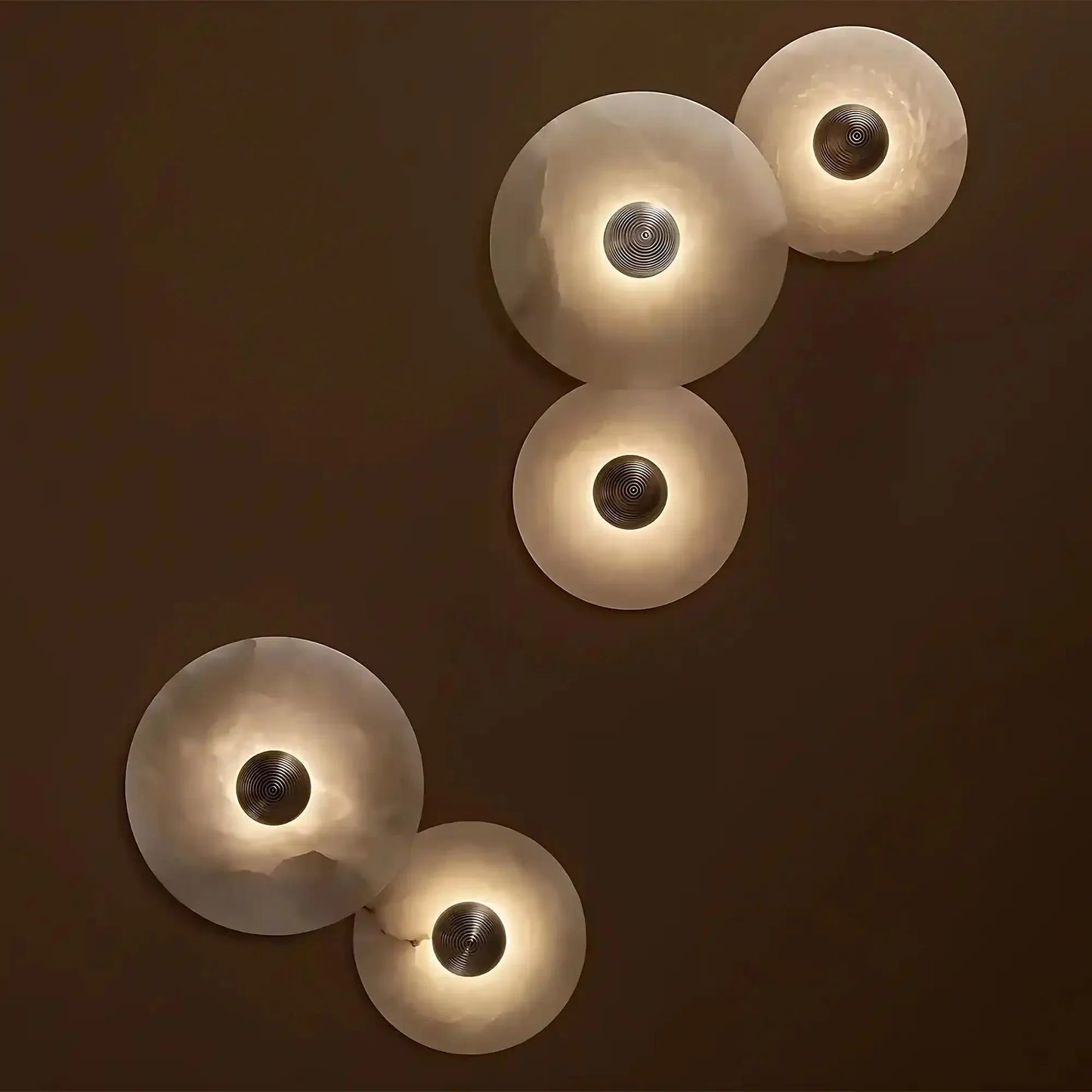 Median Alabaster Flush mount Wall Sconce