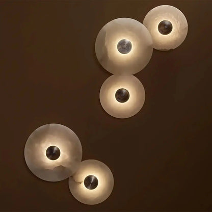 Median Alabaster Flush mount Wall Sconce