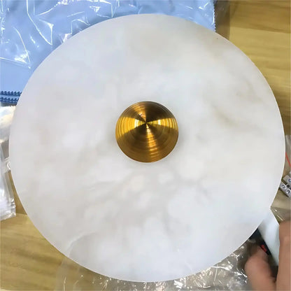 Median Alabaster Flush mount Wall Sconce