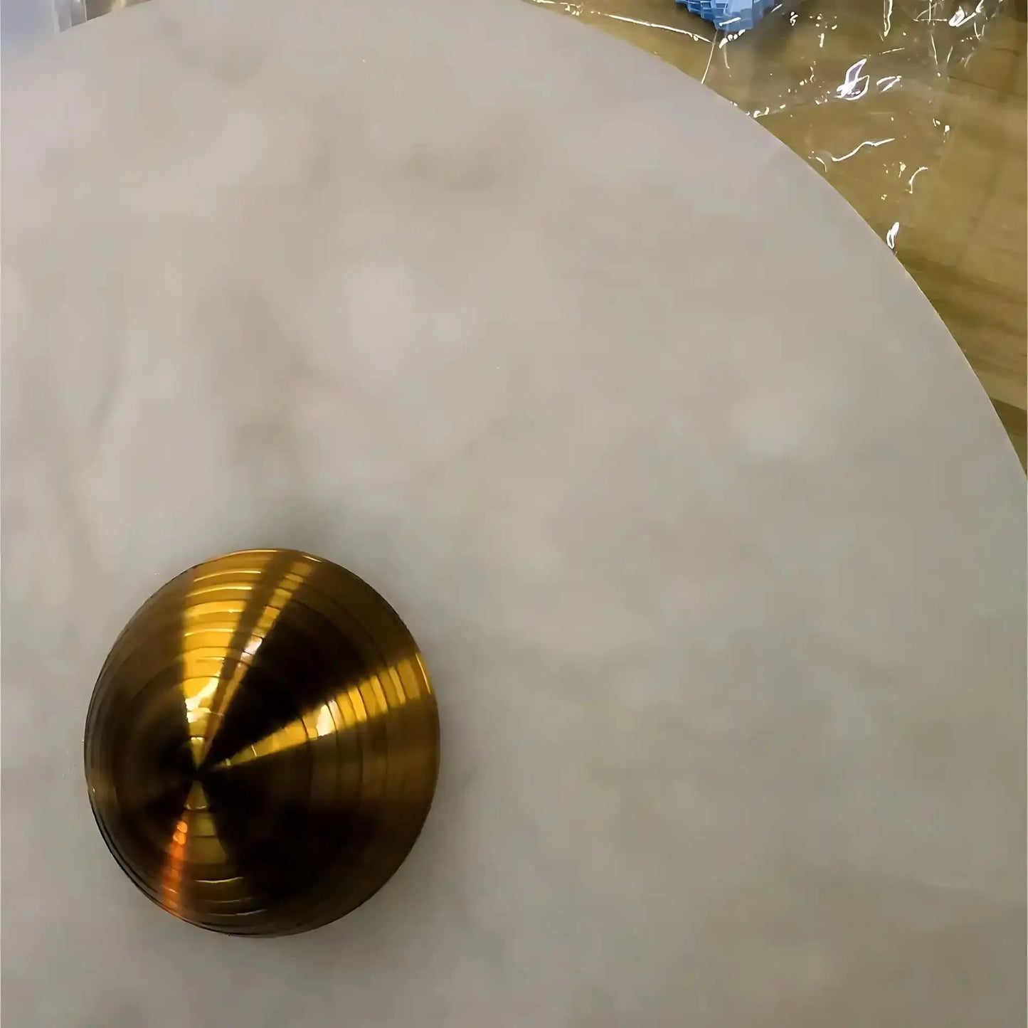 Median Alabaster Flush mount Wall Sconce