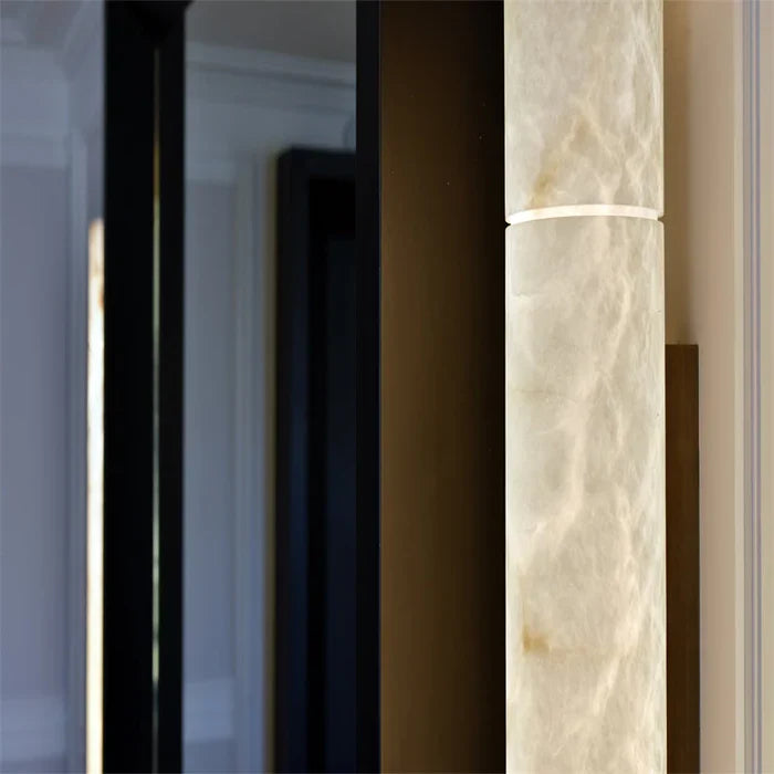 Merlin Garron Modern Alabaster Linear Wall Sconce