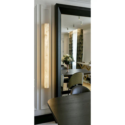 Merlin Garron Modern Alabaster Linear Wall Sconce