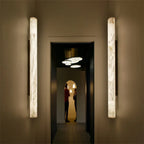 Merlin Garron Modern Alabaster Linear Wall Sconce