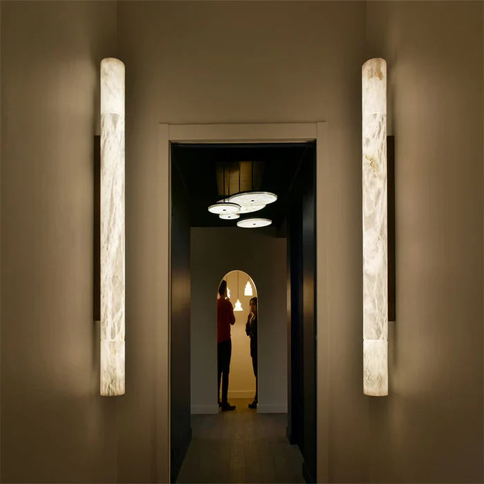 Merlin Garron Modern Alabaster Linear Wall Sconce