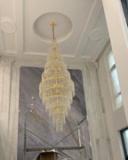 Merlin Tiered Crystal Foyer Chandelier