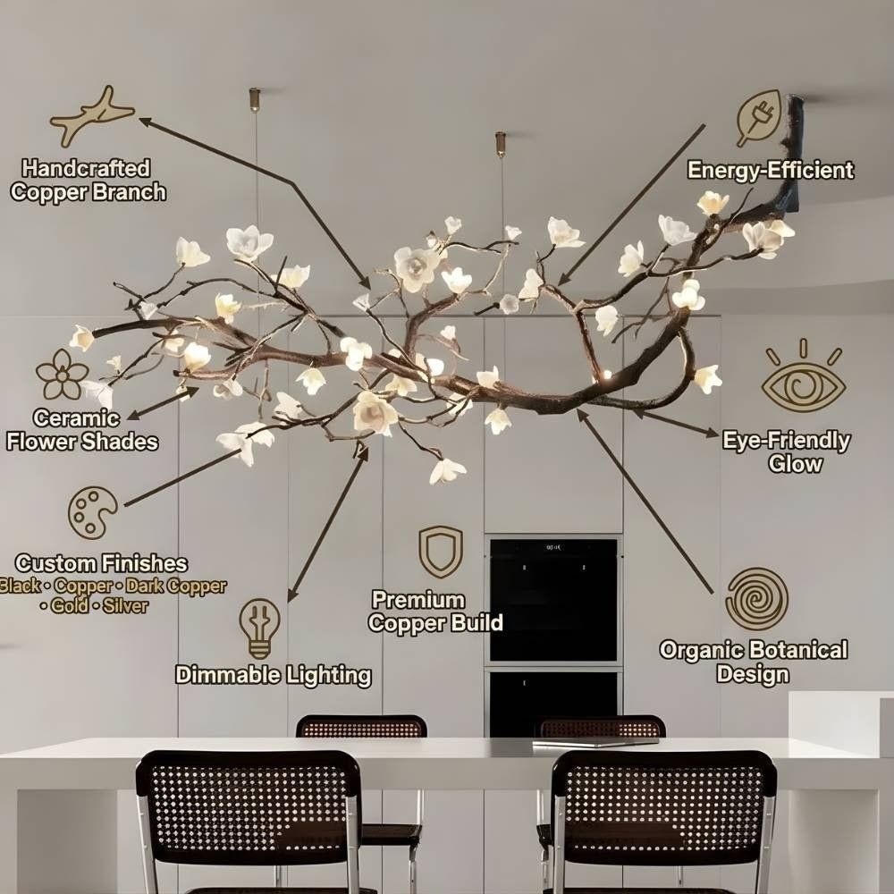 Minas Rustic Tree Branch Chandelier