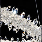 Modern 3-Ring Halo Crystal Chandelier for Living Room/Bedroom