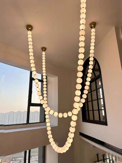 Modern Creative Pearl Necklace Chandelier