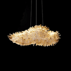 Modern Natural Crystal Wing Chandelier
