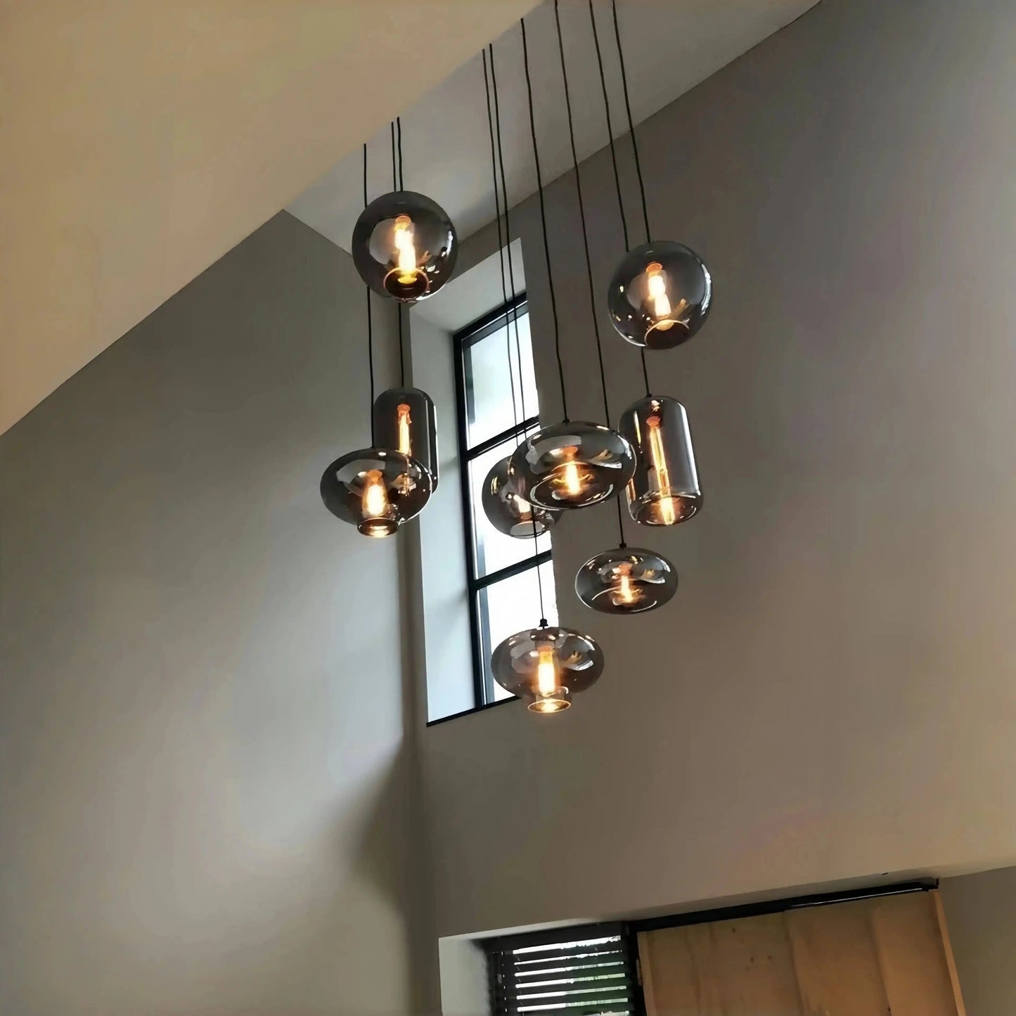 Modern Pendant Fixture light For 2 Story Foyer /Enterway /Staircase