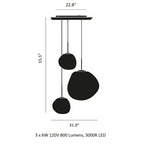 Modern Rock Glass Special Shape Pendant Lighting