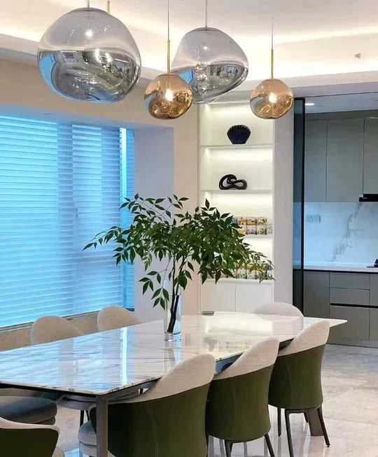Modern Rock Glass Special Shape Pendant Lighting