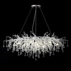 Doris Rectangle Branch Chandelier 45"L Silver