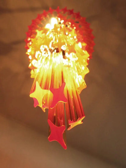 Murano Glass Chandelier – Spiral – Amber