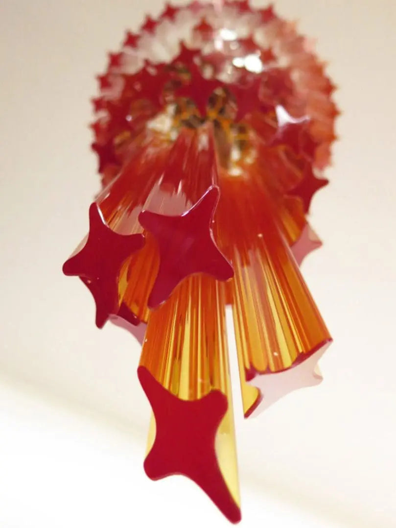 Murano Glass Chandelier – Spiral – Amber