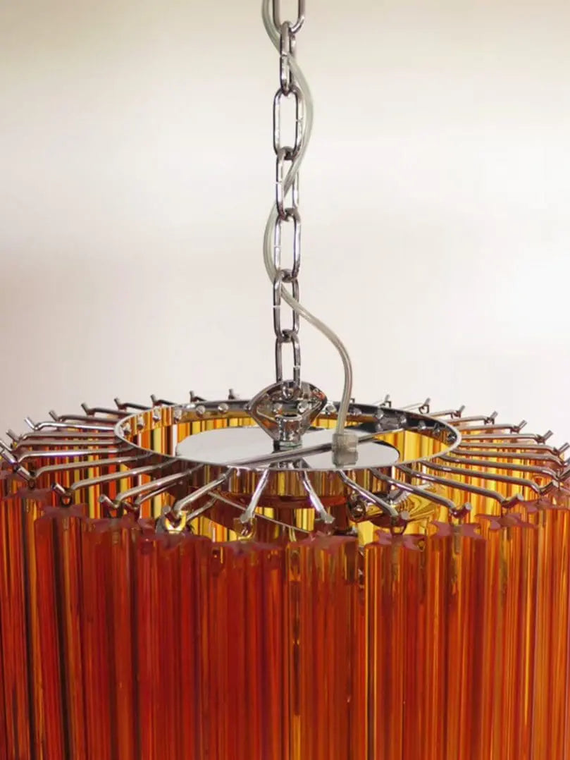 Murano Glass Chandelier – Spiral – Amber