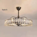 New Modern Invisible Fan Light Candle Crystal Chandelier