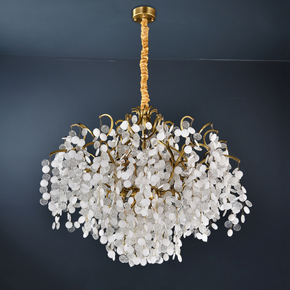 Thirza Brass Branch Crystal Chandelier