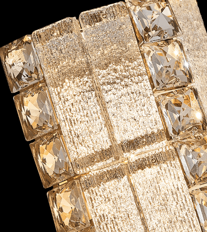 Oversized Multi-layers Luxury Gold Crystal Chandelier For Large Foyer/Hallway/Entryway