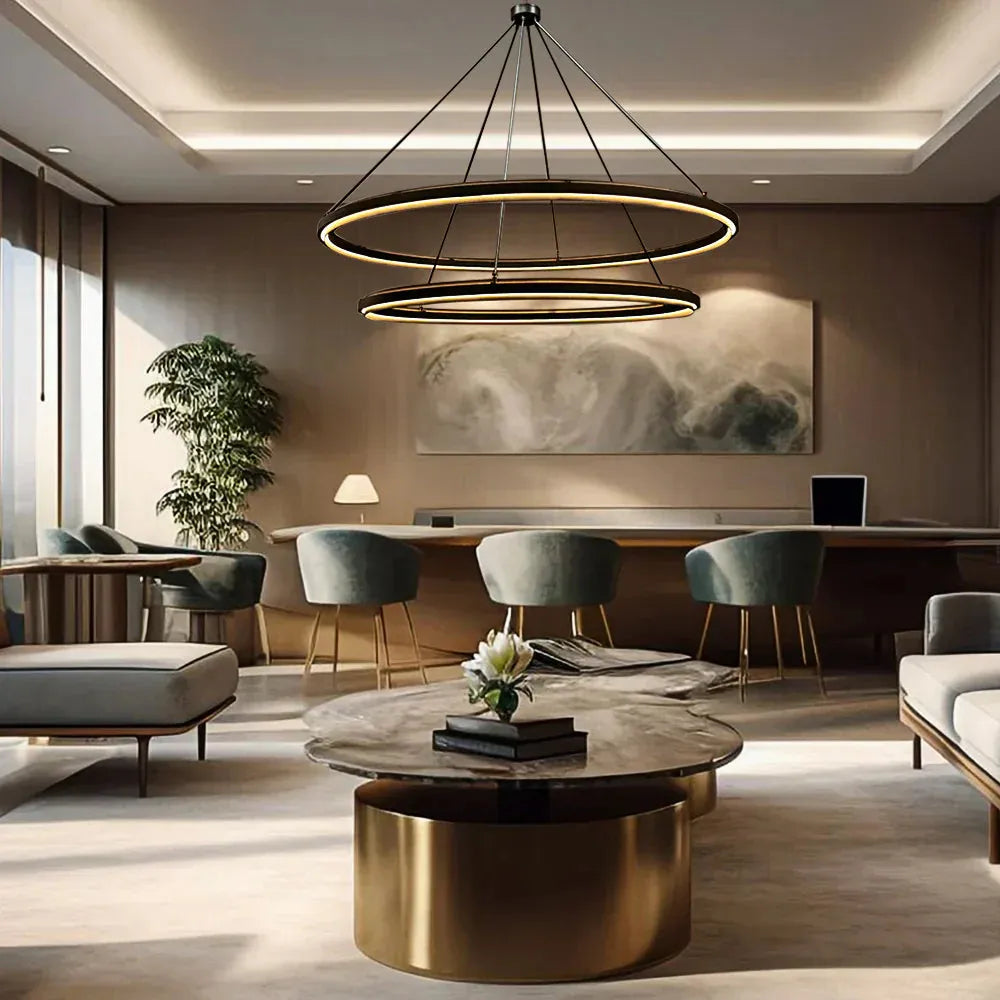 George Two-Tier Round Chandelier 60"