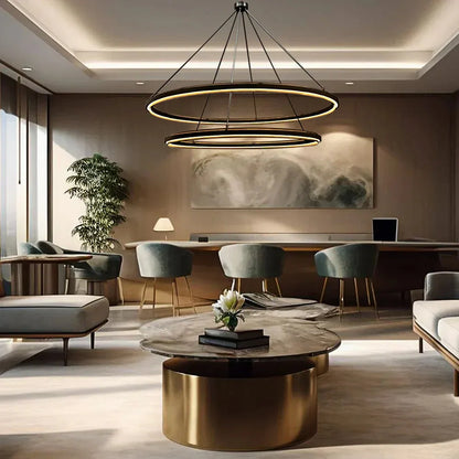 George Two-Tier Round Chandelier 60"