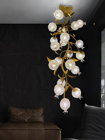 Pomegranate Brass Branch Chandelier