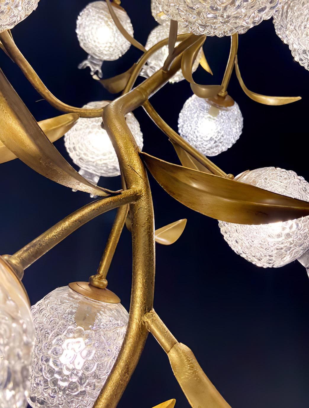 Pomegranate Brass Branch Chandelier