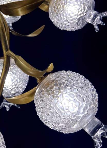 Pomegranate Brass Branch Chandelier