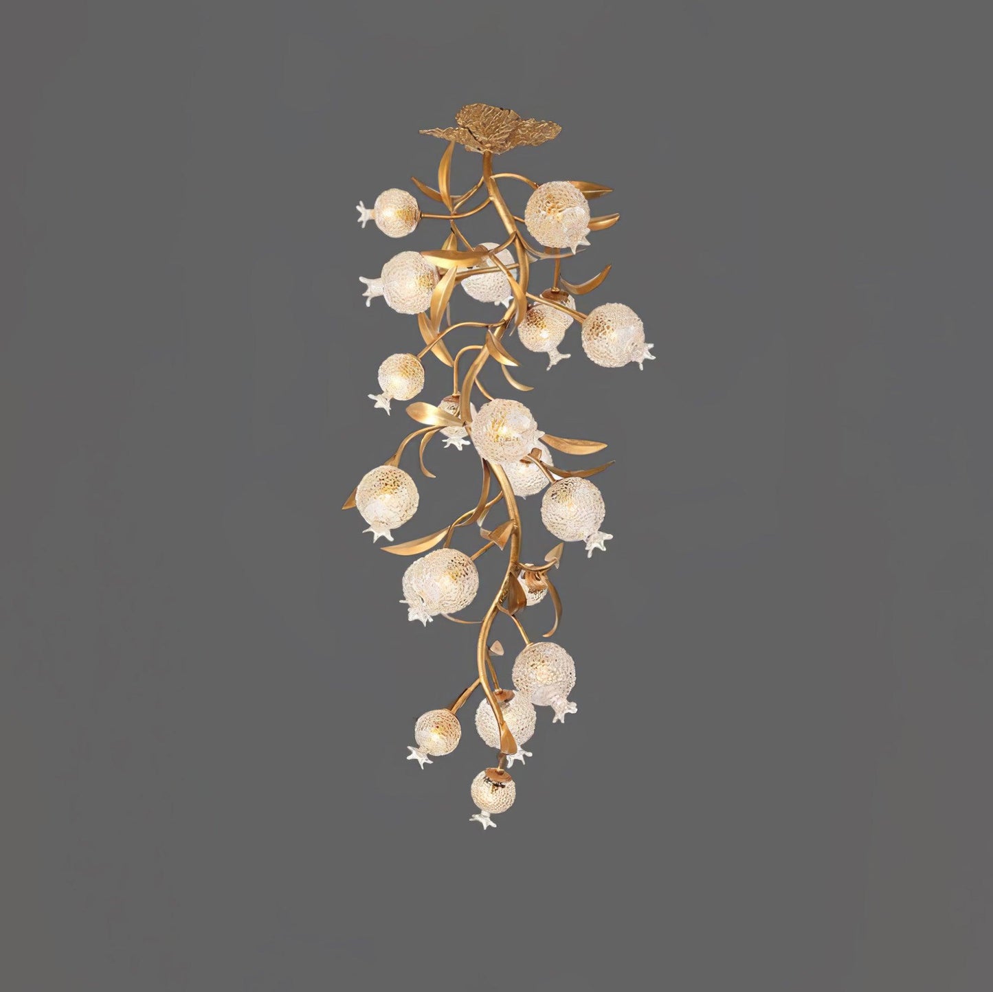 Pomegranate Brass Branch Chandelier