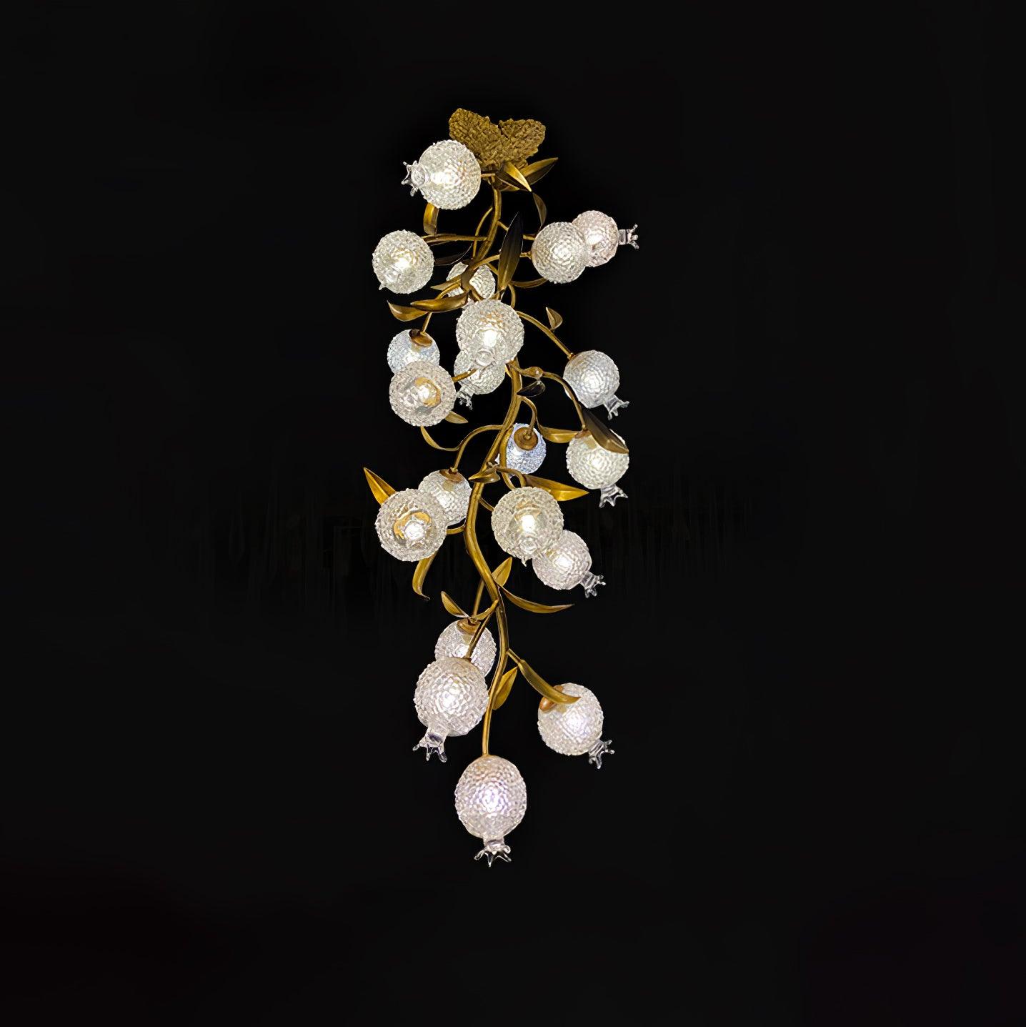 Pomegranate Brass Branch Chandelier
