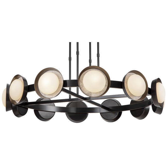 PrismFlow Alabaster Metal Chandelier