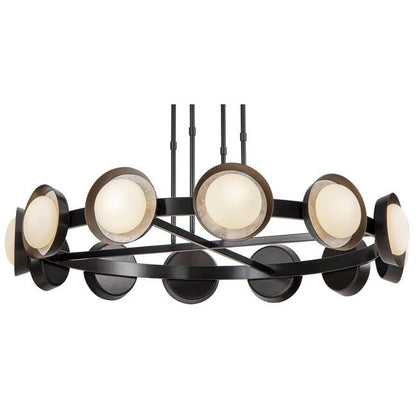 PrismFlow Alabaster Metal Chandelier