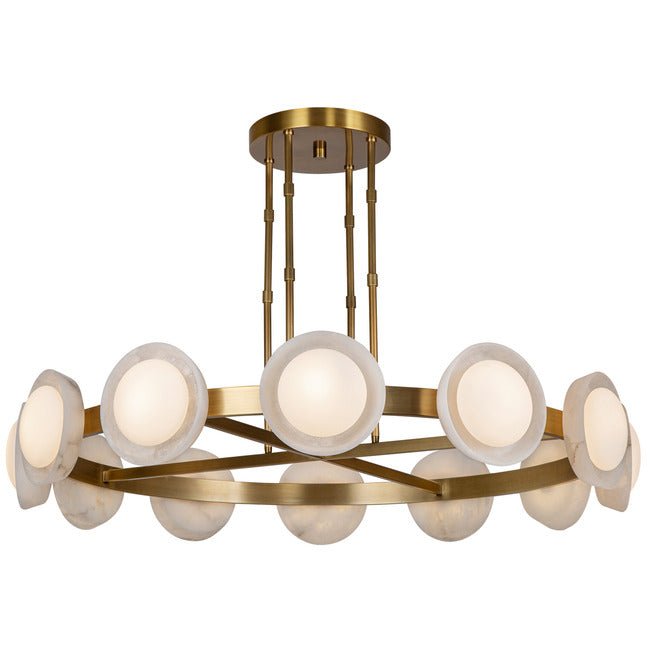 PrismFlow Alabaster Metal Chandelier