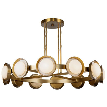 PrismFlow Alabaster Metal Chandelier