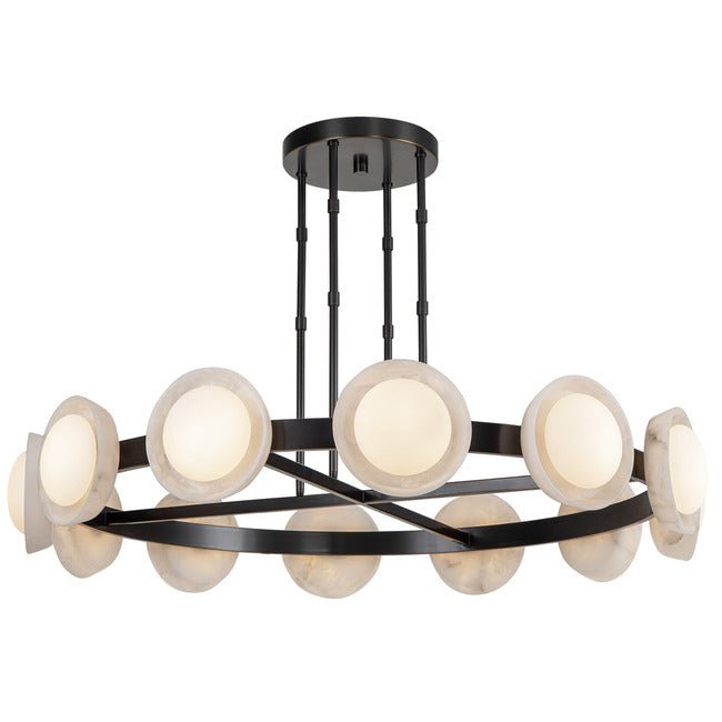 PrismFlow Alabaster Metal Chandelier