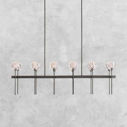 Bouble De Crystal Ball Linear Chandelier 48" 60"