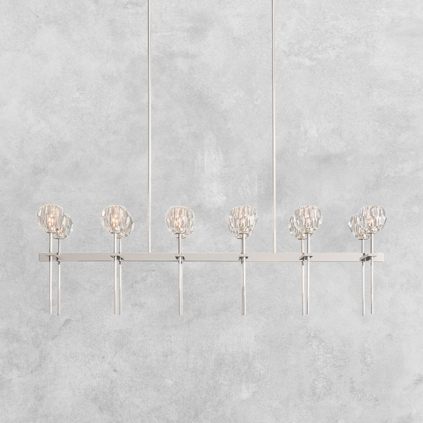 Bouble De Crystal Ball Linear Chandelier 48" 60"