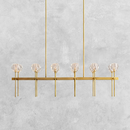 Bouble De Crystal Ball Linear Chandelier 48" 60"