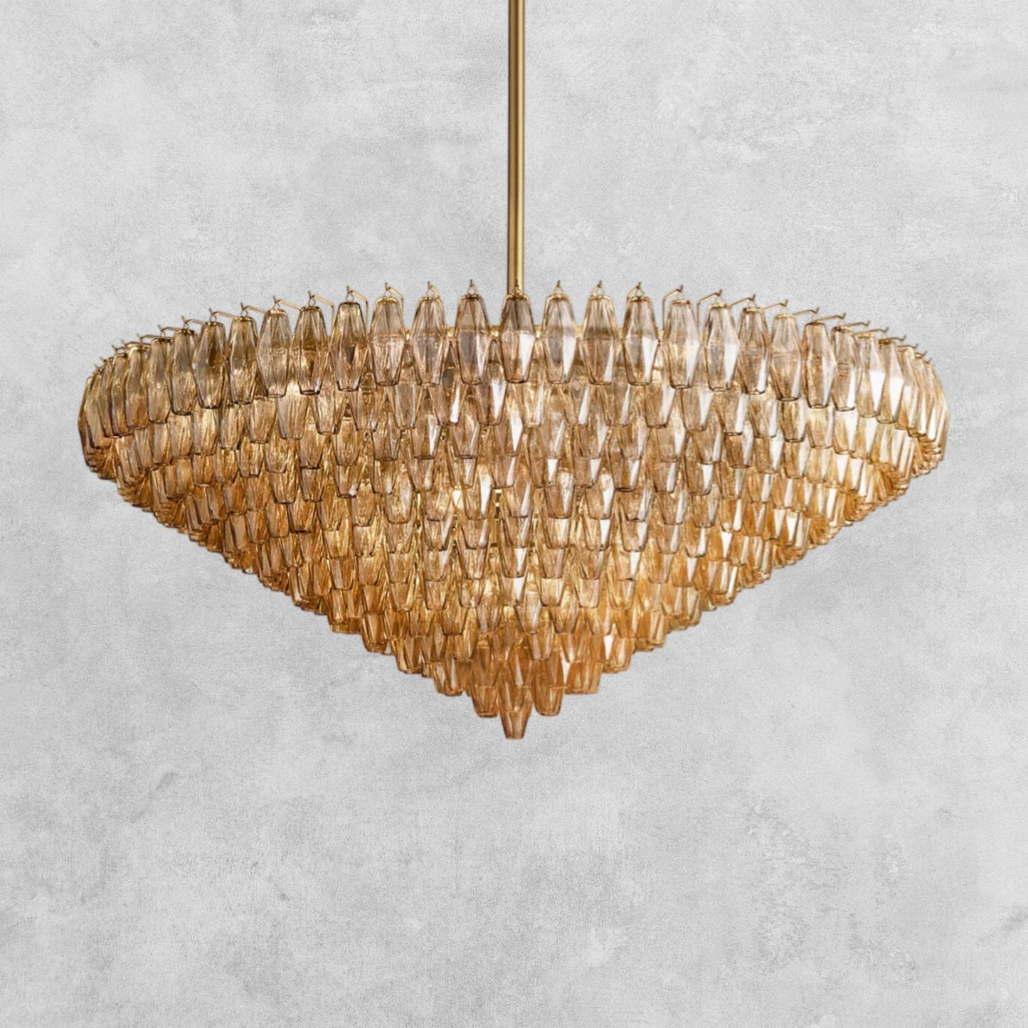 Kiaris Glass Tiered Round Chandelier 37‘’ 47‘’ 62‘’