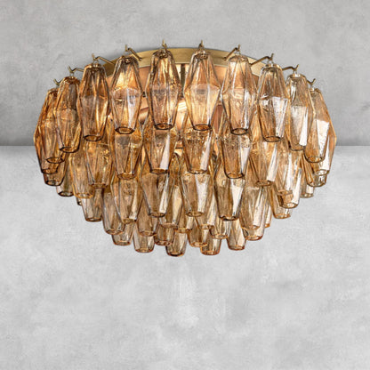 Kiaris Glass Round Flush Mount 17" 24‘’