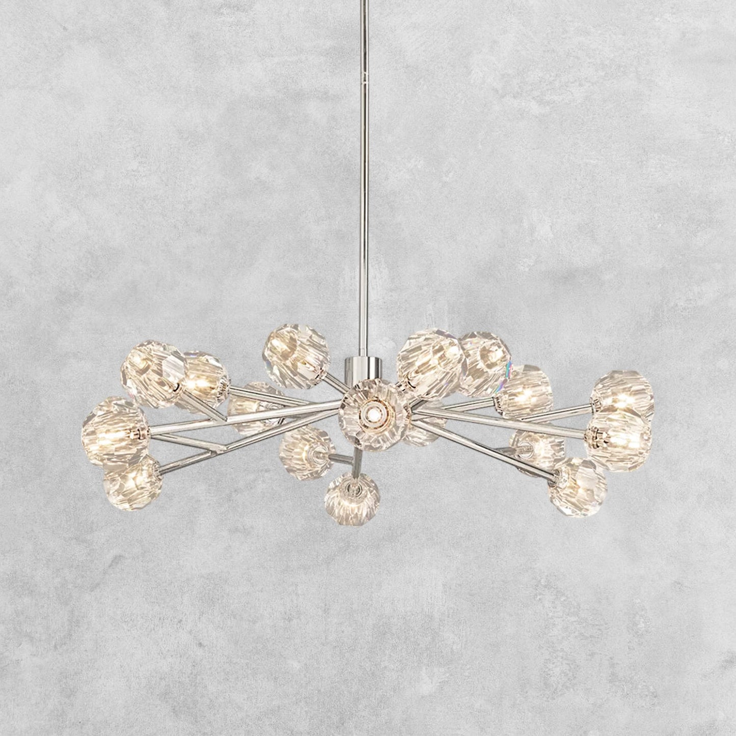 Bouble De Crystal Modern Round Chandelier