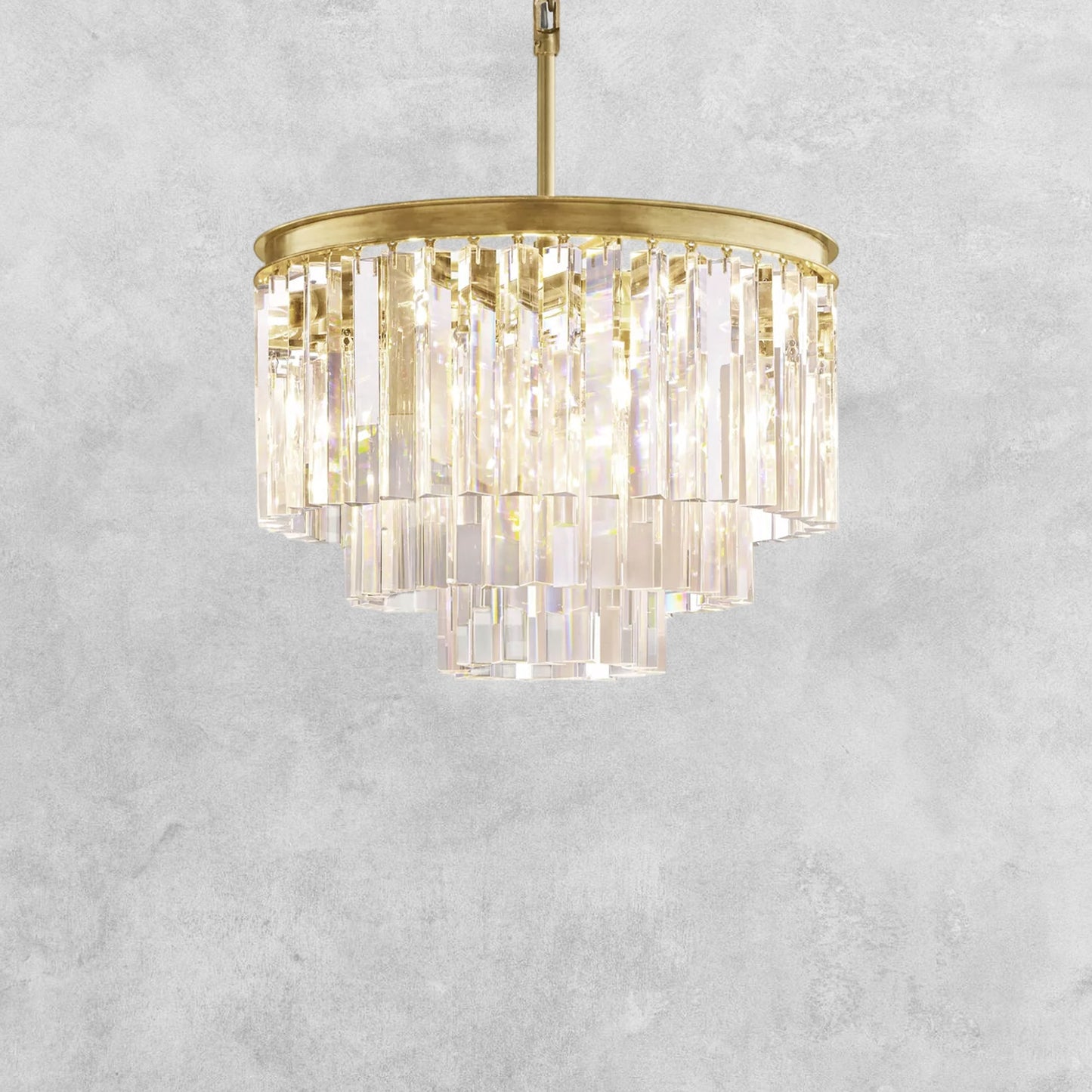 LeTierd Multi Tierd Round Chandelier 20"32"44"