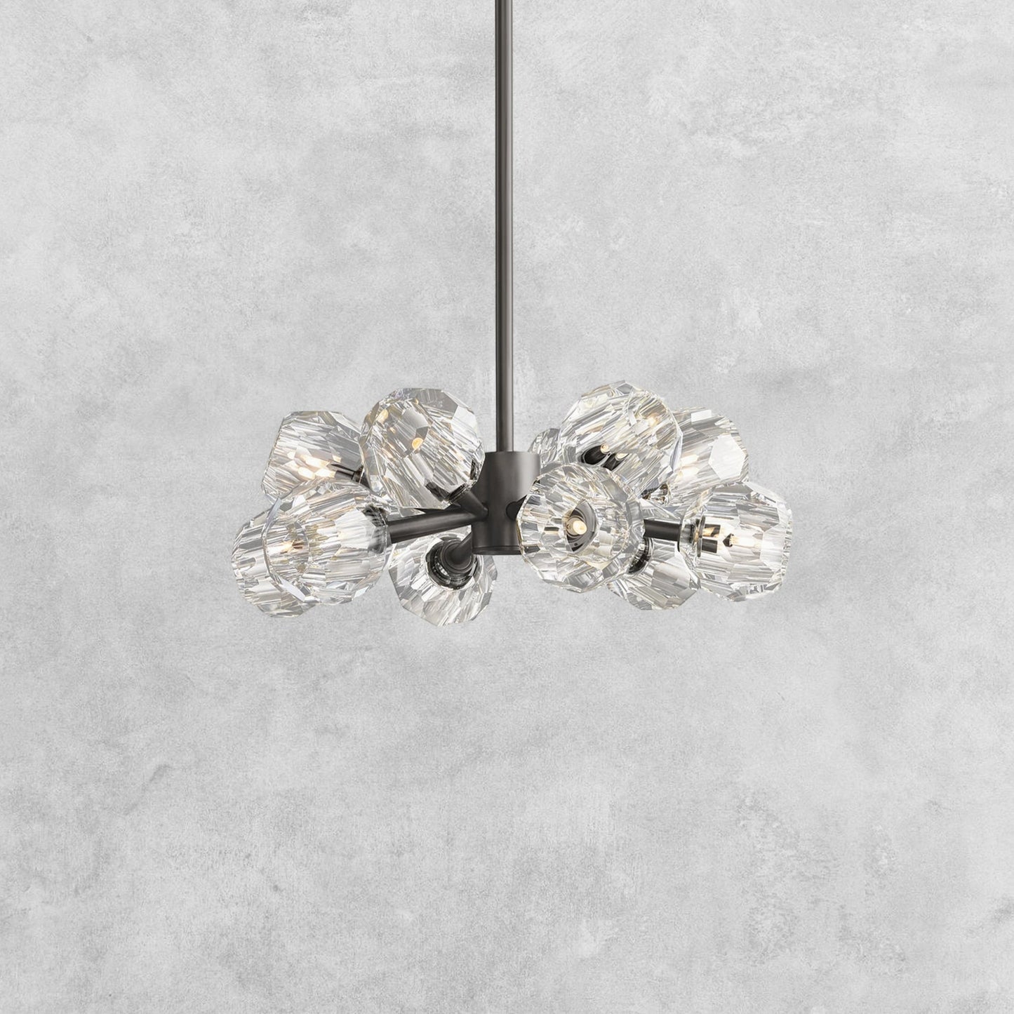 Bouble De Crystal Modern Round Chandelier