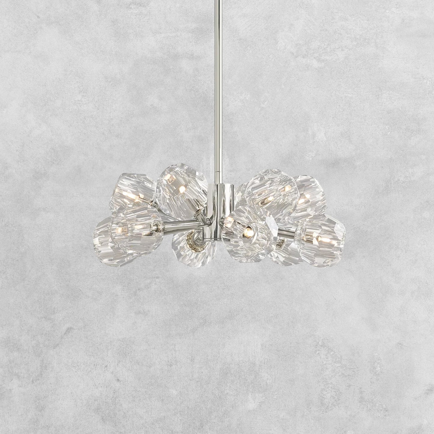 Bouble De Crystal Modern Round Chandelier