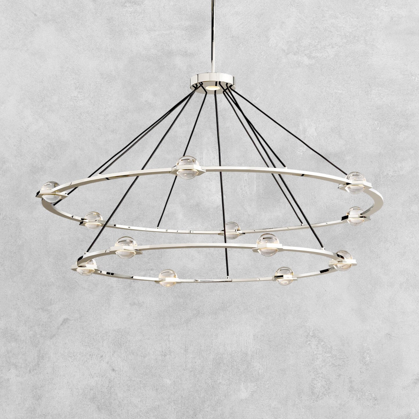 Planet 2-Tier Round Chandelier 48" 60"