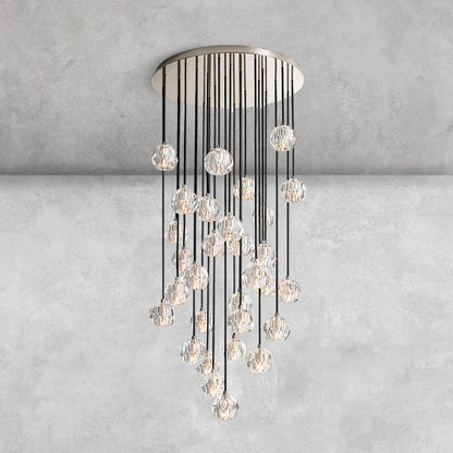 Bouble De Crystal Round Cluster Chandelier