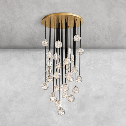 Bouble De Crystal Round Cluster Chandelier