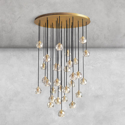 Bouble De Crystal Round Cluster Chandelier